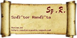 Szútor Renáta névjegykártya