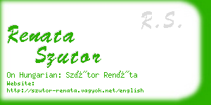 renata szutor business card